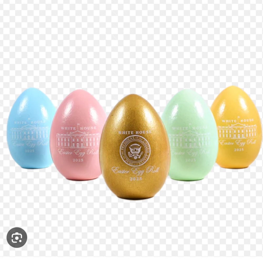 Easter Egg Roll Decorative Gold Egg